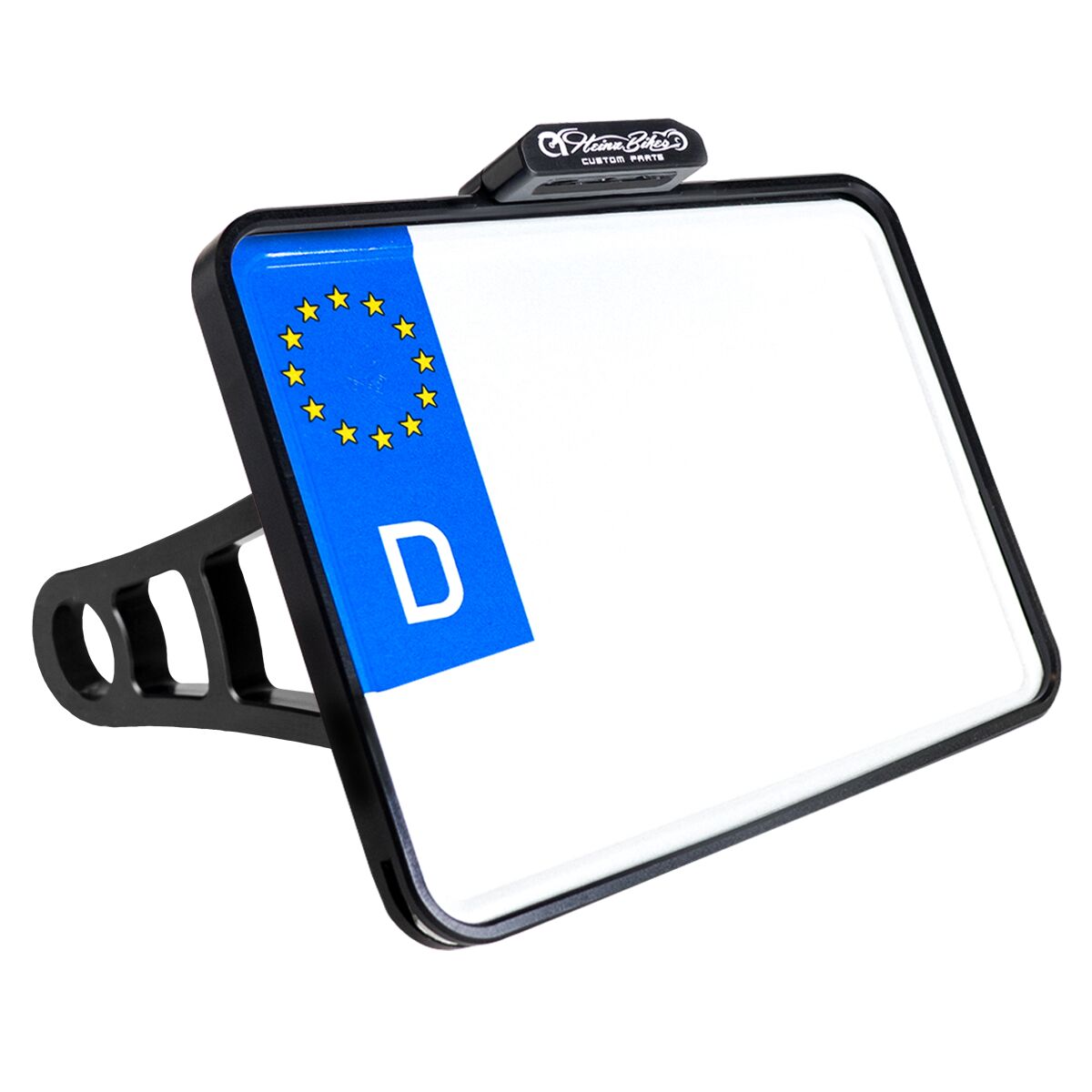 HEINZ BIKES Supports latéraux de plaque d'immatriculation - avec axe de 3/4"