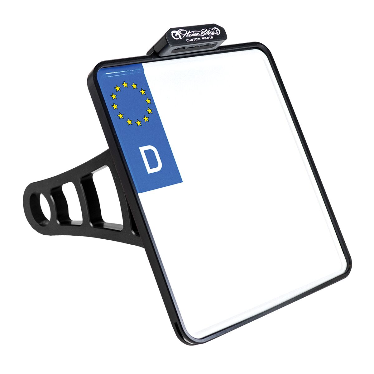 HEINZ BIKES Supports latéraux de plaque d'immatriculation - avec axe de 3/4"