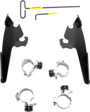 MEMPHIS SHADES Kit de montage complet pour pare-brise Trigger-Lock Fats/Slim