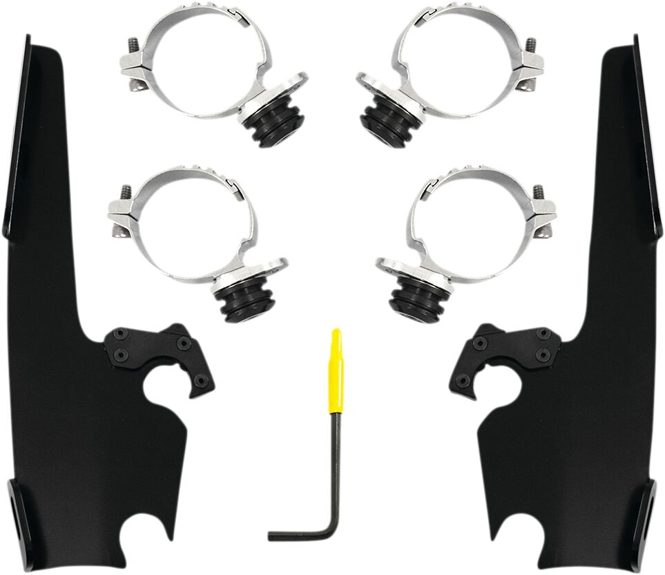 MEMPHIS SHADES Kit de montage complet pour pare-brise Trigger-Lock Fats/Slim