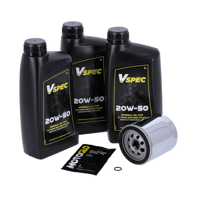 SOFTAIL / DYNA 99-17 - 20W50 SYNTHETIC / MINERAL - KIT VIDANGE MOTEUR