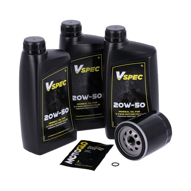 SOFTAIL / DYNA 99-17 - 20W50 SYNTHETIC / MINERAL - KIT VIDANGE MOTEUR