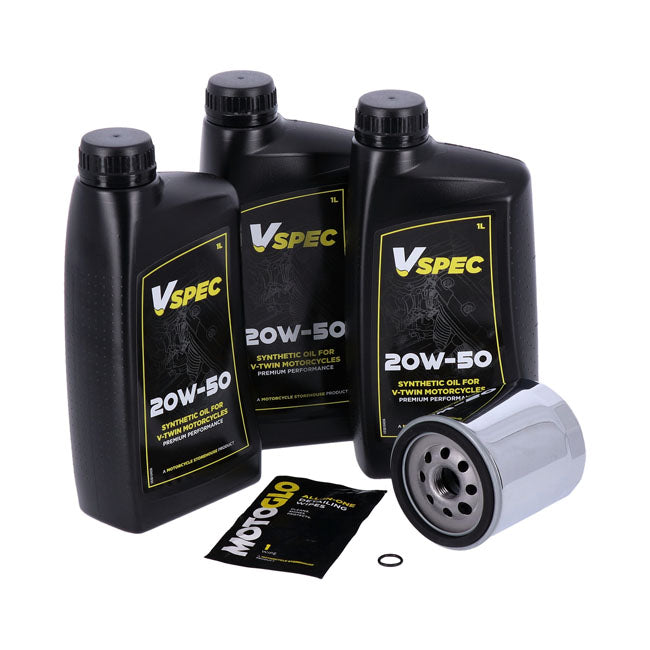 SOFTAIL / DYNA 99-17 - 20W50 SYNTHETIC / MINERAL - KIT VIDANGE MOTEUR