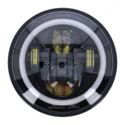MCS - phare led homologué - 7" - halo