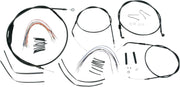 BURLY BRAND Kit Complet de Câbles/Gaines de Guidon en Vinyle Noir pour Ape Hangers