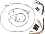 BURLY BRAND Kit complet câble/ligne de frein tressés inox pour guidon
