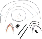 BURLY BRAND Kit complet câble/ligne de frein tressés inox pour guidon
