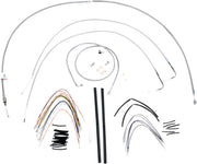 BURLY BRAND Kit complet câble/ligne de frein tressés inox pour guidon