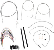 BURLY BRAND Kit complet câble/ligne de frein tressés inox pour guidon