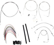 BURLY BRAND Kit complet câble/ligne de frein tressés inox pour guidon