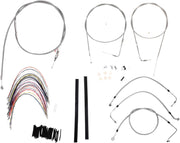 BURLY BRAND Kit complet câble/ligne de frein tressés inox pour guidon