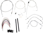BURLY BRAND Kit complet câble/ligne de frein tressés inox pour guidon