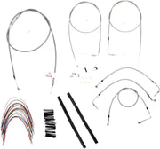 BURLY BRAND Kit complet câble/ligne de frein tressés inox pour guidon