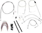 BURLY BRAND Kit complet câble/ligne de frein tressés inox pour guidon