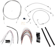 BURLY BRAND Kit complet câble/ligne de frein tressés inox pour guidon