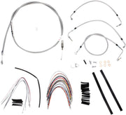 BURLY BRAND Kit complet câble/ligne de frein tressés inox pour guidon