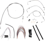 BURLY BRAND Kit complet câble/ligne de frein tressés inox pour guidon
