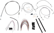 BURLY BRAND Kit complet câble/ligne de frein tressés inox pour guidon