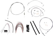BURLY BRAND Kit complet câble/ligne de frein tressés inox pour guidon