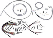 BURLY BRAND Kit complet câble/ligne de frein tressés inox pour guidon