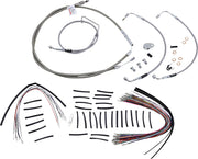 BURLY BRAND Kit complet câble/ligne de frein tressés inox pour guidon