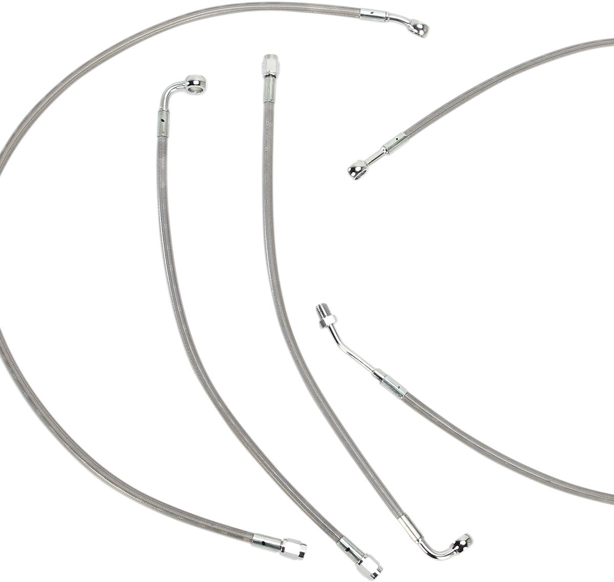 BURLY BRAND Kit complet câble/ligne de frein tressés inox pour guidon
