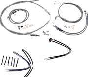 BURLY BRAND Kit complet câble/ligne de frein tressés inox pour guidon