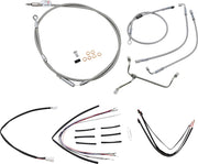 BURLY BRAND Kit complet câble/ligne de frein tressés inox pour guidon 14"