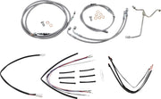 BURLY BRAND Kit complet câble/ligne de frein tressés inox pour guidon 18" - Road glide