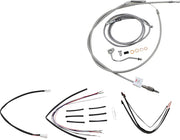 BURLY BRAND Kit complet câble/ligne de frein tressés inox pour guidon 14" - Road king 14-16