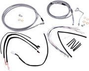BURLY BRAND Kit complet câble/ligne de frein tressés inox pour guidon 14"