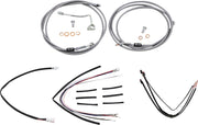 BURLY BRAND Kit complet câble/ligne de frein tressés inox pour guidon