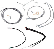 BURLY BRAND Kit complet câble/ligne de frein tressés inox pour guidon