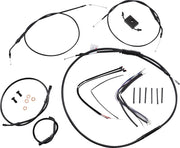 BURLY BRAND Kit câble de guidon et durite de frein rallongés pour Sportster avec ABS