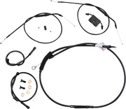 BURLY BRAND Kit câble de guidon et durite de frein rallongés pour Sportster avec ABS