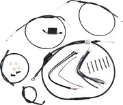 BURLY BRAND Kit câble de guidon et durite de frein rallongés pour Sportster avec ABS