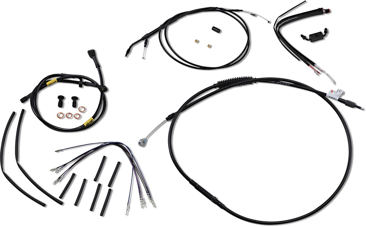 BURLY BRAND Kit de câble de commande/durite de frein pour guidons Wide Glide Gorilla