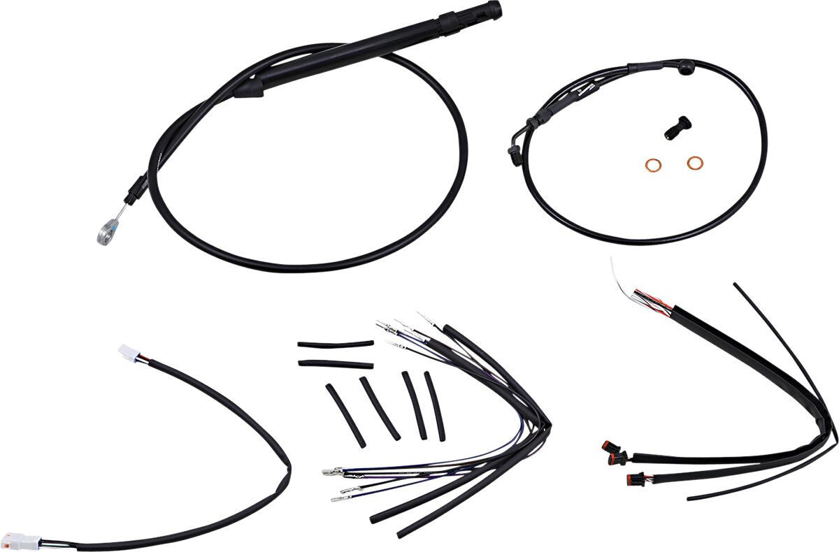 BURLY BRAND Kit câble de guidon et durite de frein pour guidons Burly Ape
