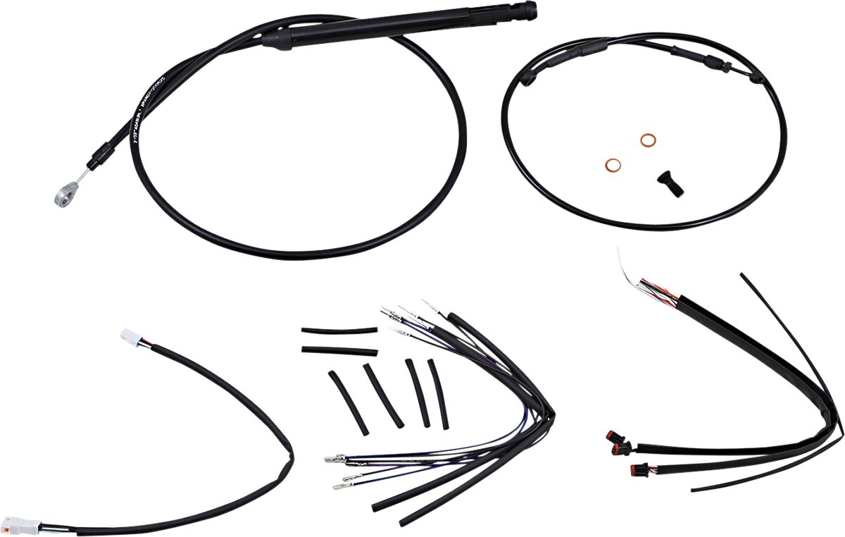 BURLY BRAND Kit câble de guidon et durite de frein pour guidons Burly Ape