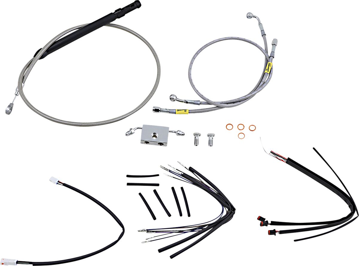 BURLY BRAND Kit câble de guidon et durite de frein pour guidons Burly Ape