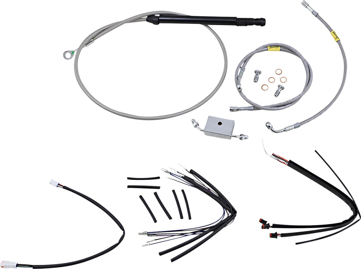 BURLY BRAND Kit câble de guidon et durite de frein pour guidons Burly Ape