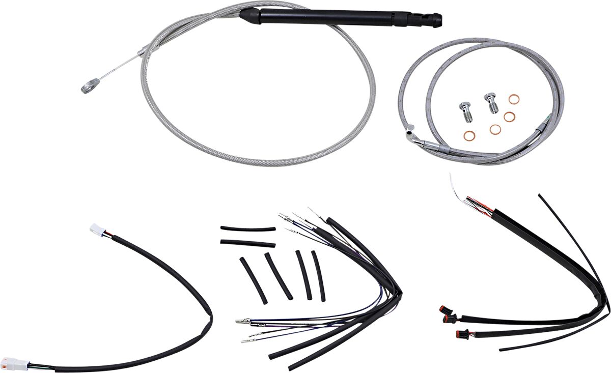 BURLY BRAND Kit câble de guidon et durite de frein pour guidons Burly Ape