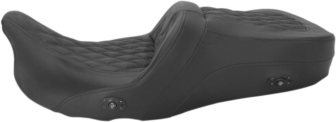 SADDLEMEN Selle chauffante Roadsofa à surpiqûres losange