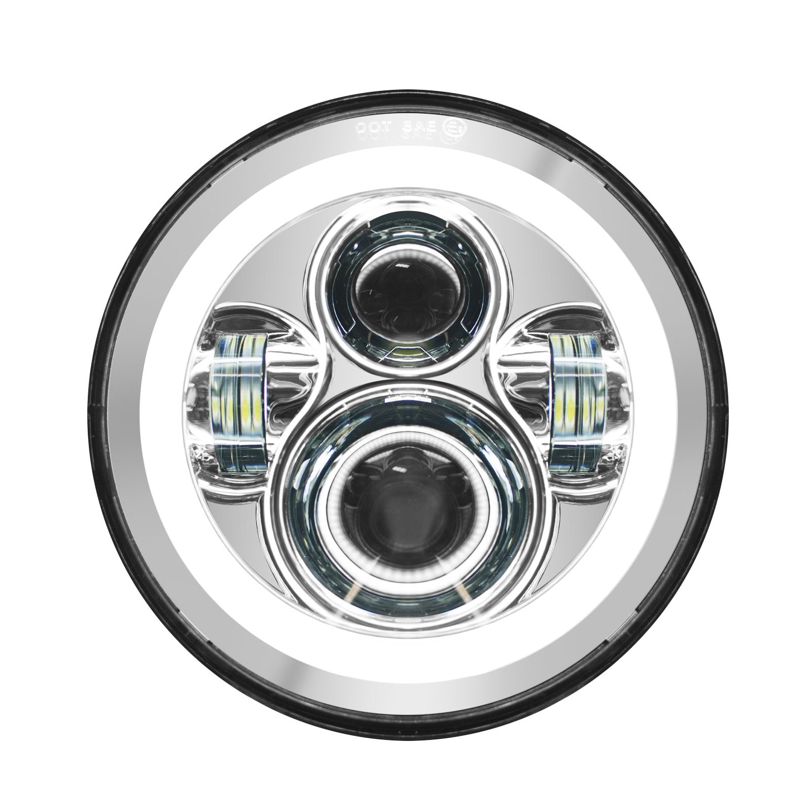 HOGWORKZ - Phare 7"LED Chrome HALOMAKER® - Touring - Softail