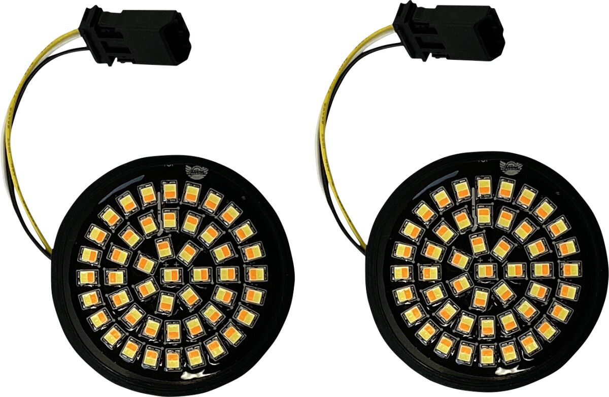 CUSTOM DYNAMICS Genesis 4 Solid Amber/White (Halo Free) LED Clignotant(s) Inserts for CVO™