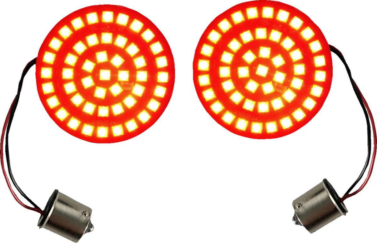 CUSTOM DYNAMICS Genesis 4 Solid Red Bullet Rear Clignotant(s) Insert