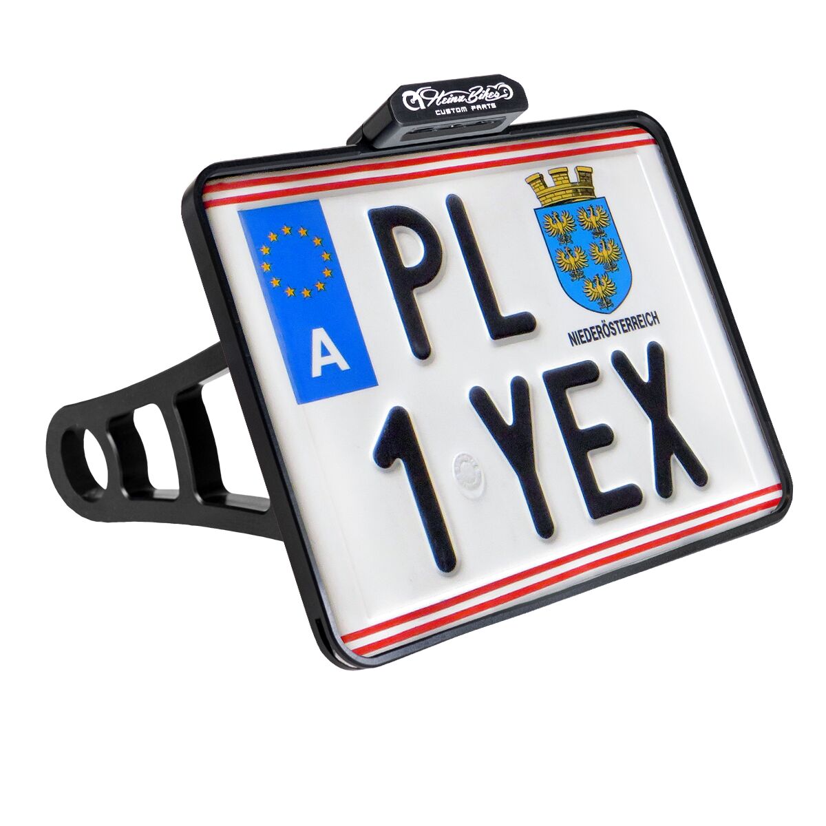HEINZ BIKES Supports Latéraux de Plaque d’Immatriculation - avec Axe 1"