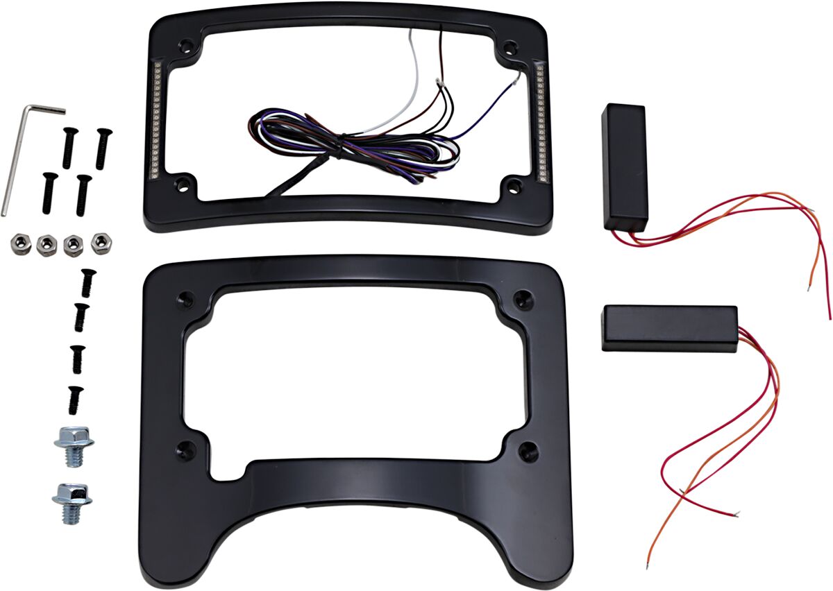 CUSTOM DYNAMICS Clignotant(s) Eliminator with Tri Radius Illuminated Plate Cadre