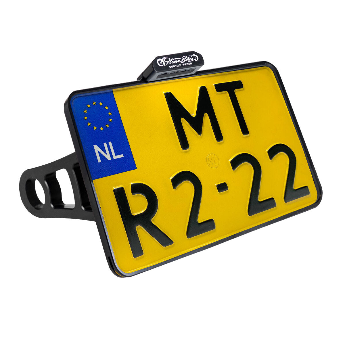 HEINZ BIKES Supports latéraux de plaque d'immatriculation - avec axe de 3/4"