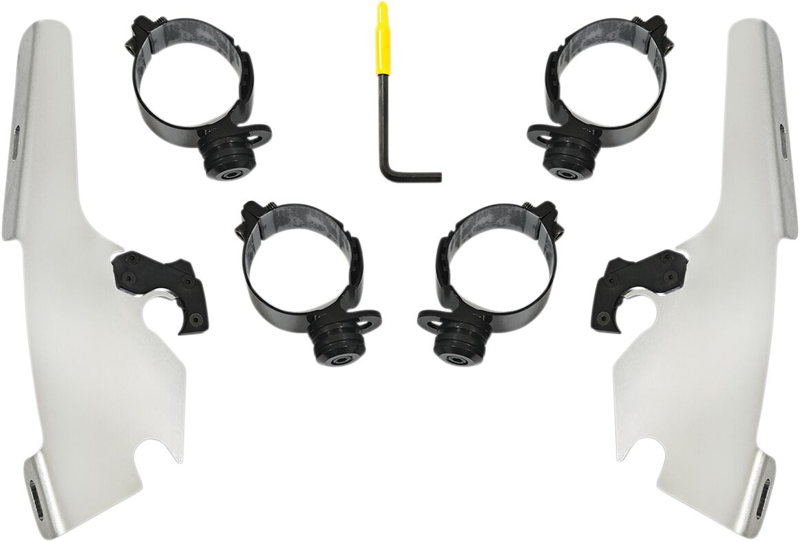 MEMPHIS SHADES Kit de montage complet pour pare-brise Trigger-Lock Fats/Slim